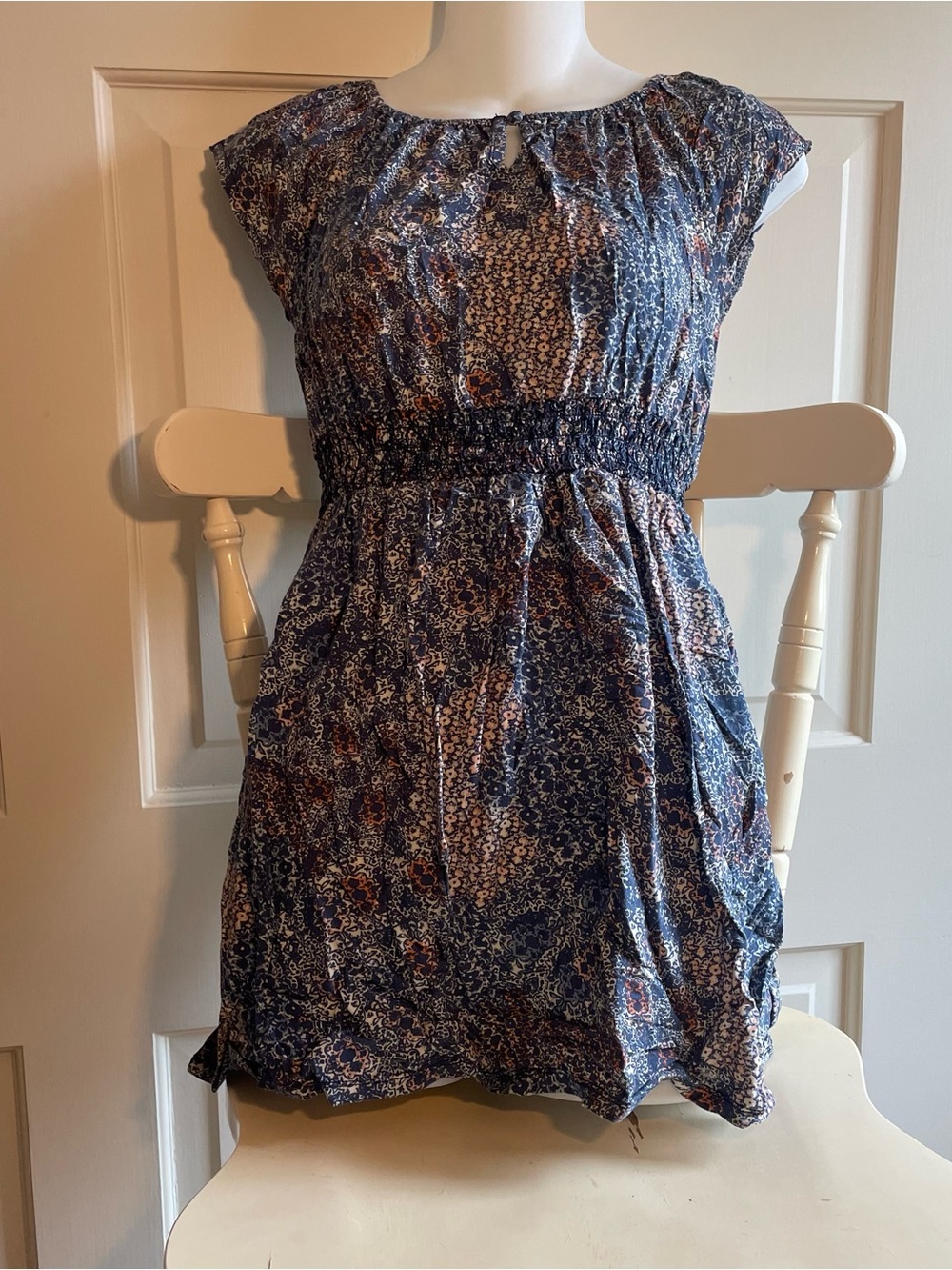 Tucker + Tate Navy Floral Smocked Mini Dress